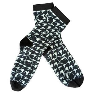 Culprit Houndstooth 3D Socks in Black, Size M/L​​​